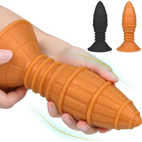 Thread Stimulation Prostate Massage Anal Plug,Huge Dildo Big Butt Plug,Anal Ball Vaginal Anal Expander Sex Tools For Women Men