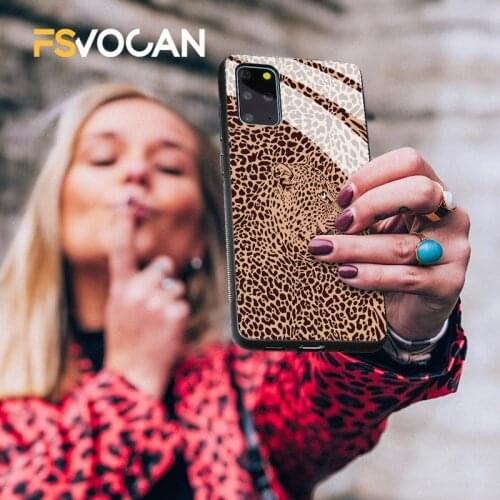 Leopard Skin Phone Case For Samsung Galaxy S21 S20 FE Plus A71 70 A51 50 S10 Note 20 10 Ultra Animal Print Silicone Bumper Cover