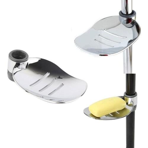 22mm ABS Plastic Shower Rail Soap Dish Box Soap Holder Soap Pallet Shower Rod Holder for Bathroom Accessoriess