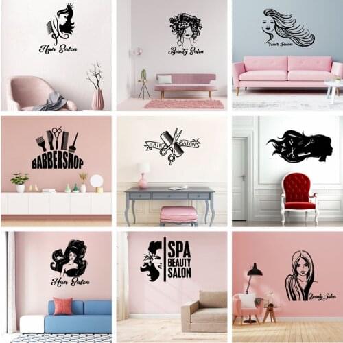 Diy BARBER SHOP Family Wall Stickers Mural Art Home Decor For Kids Rooms Home Decor Vinyl Mural Decal