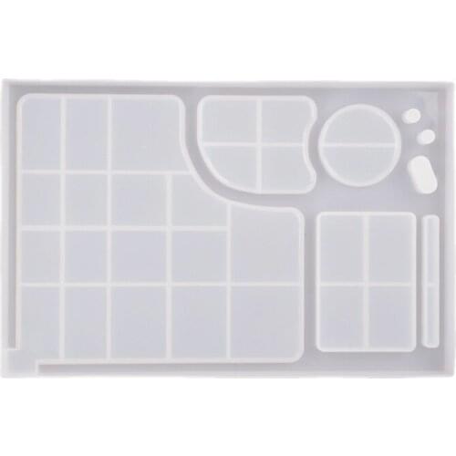 DIY Rolling Cigarette Tray Epoxy Resin Mold Makeup Plate Ashtray Silicone Mould