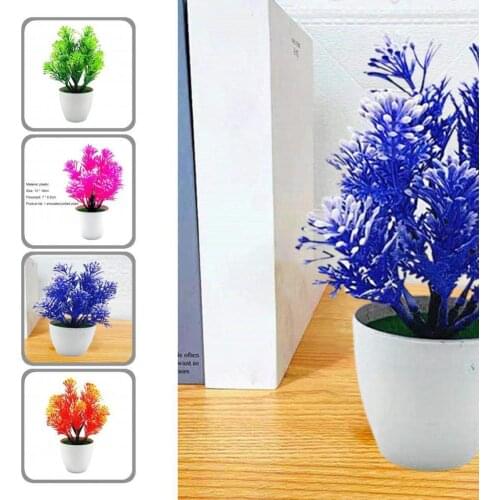 Long Lasting Useful Real Looking Artificial Flower Pot Wear-resistant Simulation Flower Bonsai Lifeful for Garden