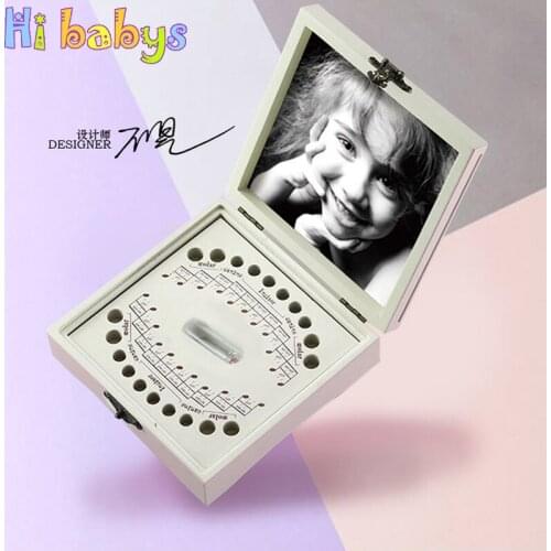 Baby Tooth Box Milk Teeth Wood Storage Collection For Baby Spanish Kids Teeth Box Creative Children Teething Boxes Birthday Gift