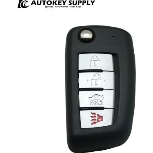 Car model for the alarm system remote key for Nissan 3 + 1 4 button 433mhz with electronics AKNIC405