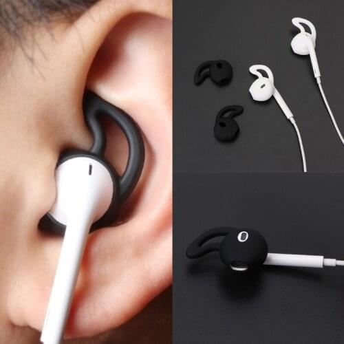 2Pairs Silicone in-ear Headset Earbuds Cover with Ear Hook for Apple