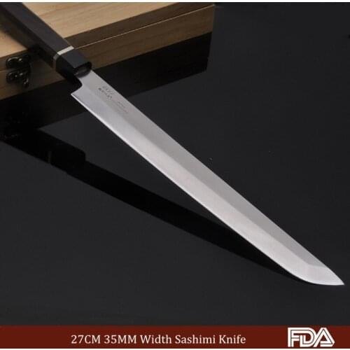 27cm Professional Sashimi Knife Japanese Kitche knnives salmon fish chef Knife Germany Stainless Steel rosewood handle 6.1.W