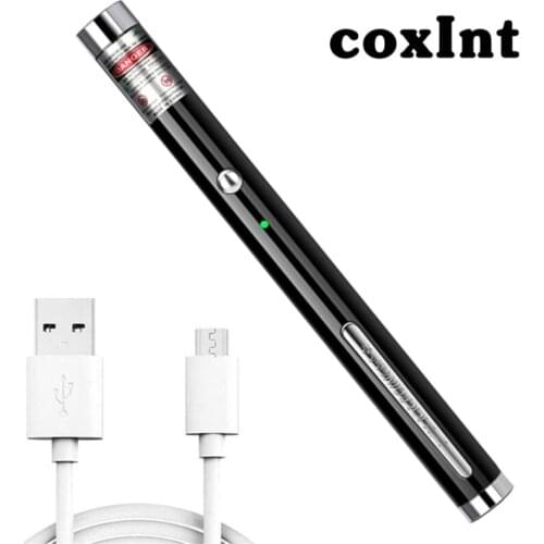 Tactical High Power Beam Flashlight, USB Charging Green Pen Light Visible Beam with Teaching Sight for Hunting Hiking Outdoor