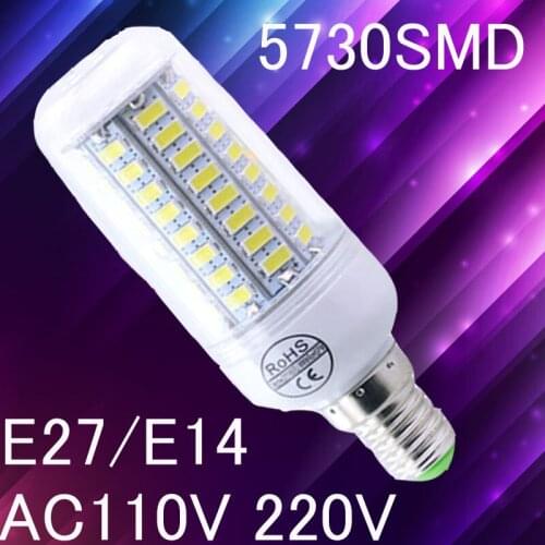 LED Bulb SMD5736 E27 E14 LEDs Lamp Light 50W 40W 30W 25W 15W 12W 7W Incandescent replace 220V Spotlight Corn LED Lights for home