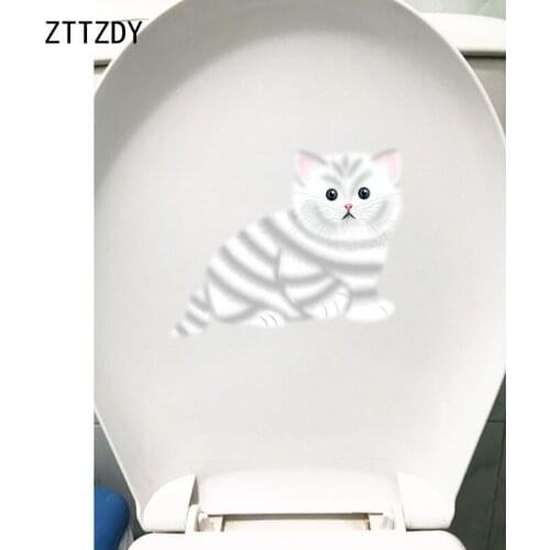 ZTTZDY 21.2*17.4CM Creative Cat BedRoom Home Decoration Toilet Decal Wall Sticker T3-0289