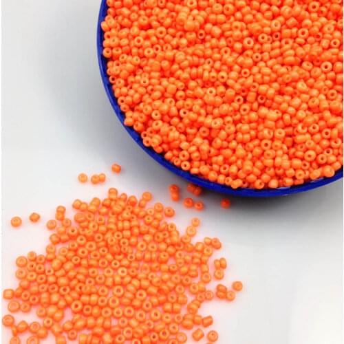 16g 1000pcs 2mm 12/0 Orange Neon Color Opaque Round Loose Spacer Beads Cezch Glass Seed Beads Handmade Jewelry DIY Garment Bead
