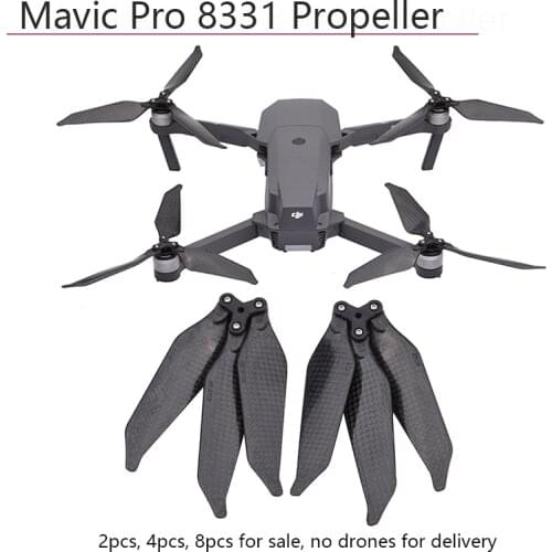 2/4/8pcs 8331 Propeller for DJI Mavic Pro Low-Noise Quick-Release 3-blade Folding Carbon Fiber Props Paddles Drone Accessories