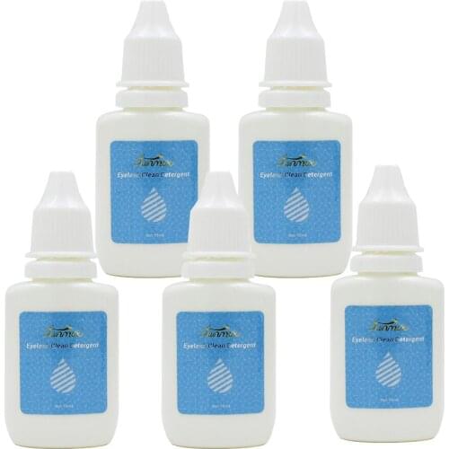 5Pcs Primer Eyelash Cleaner Primer Eyelash Extension Clean Liquid False Eye Lash Before Planting Eyelash Grafting Cleanser 10ml