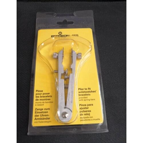 BERGEON 6825 Plier to fit wristwatches, bracelets provided with spring-bars.Fine quality aluminium casting Tool Watch