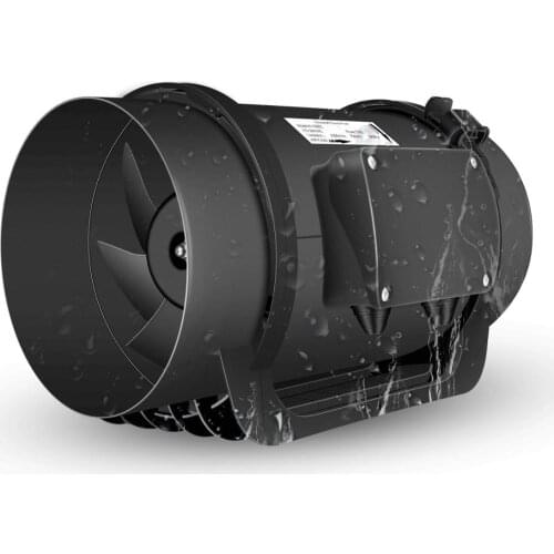 8'' Silent Inline Duct Fan 0-10V PWM Variable Speed Controller Air Extractor for Bathroom Kitchen Exhaust Ventilator EC Motor