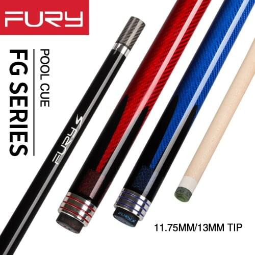 FURY FG Series Billiards Pool Cue 11.75/13mm Tiger Jade Tip Stick HT/KT North American Maple Shaft Uni-lock Quick Joint Play Cue