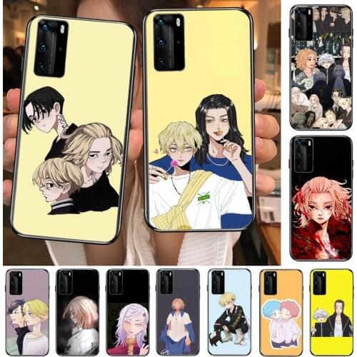 Anime Tokyo Revengers Phone Case For Huawei P40 p30 P20 10 9 8 Lite E Pro Plus Black Etui Coque Painting Hoesjes comic fas