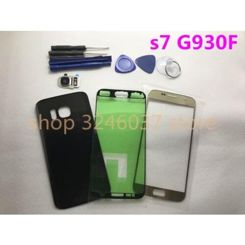 Full Housing Cover Case Battery Cover with Camera lens+front glass with Top frame glue sticker For Samsung Galaxy S7 G930 G930F