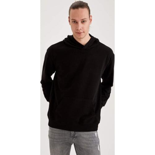 DeFacto Spring Man Sweatshirt Oversize Fit Hoodie Sweatshirt Knitted Sportive New-R4669AZ21SP