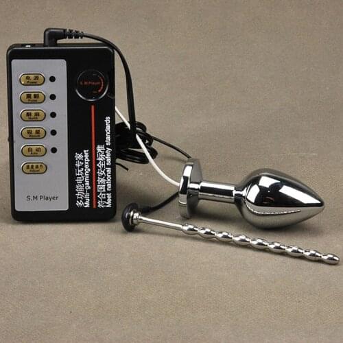 Electro Shock Therapy Orgasm Nipple Clamps Penis Ring Kit BDSM Electric Stimulation Sex Toys For Couples Cock Ring Nipple Clip