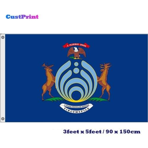 CustPrint Michigan Bassnectar Flag 100D Polyester 150x90cm Digital Printed Flags