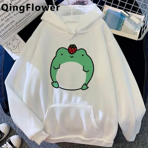 Kawaii Frog hoodies women streetwear anime grunge women clothing hoddies Oversized