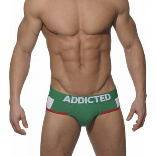 BITCED Mens Low-waist Underwear 100% Cotton Breathable Stitching Underwear Mens U-shaped Convex Cotton Low-waist Underwear