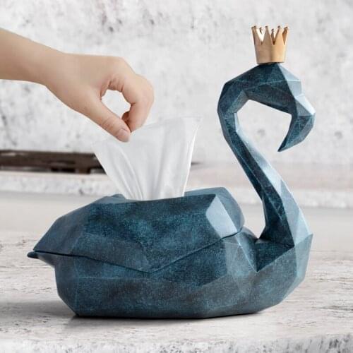 Nordic Creative Tissue Box Birds Cover Cute Desktop Paper Storage Box Geometric Ornaments Napkin Holder Box Table Decoration 87