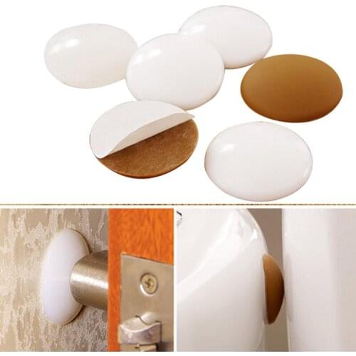 New Wall Protector Door Handle Bumper Guard Stopper Self Adhesive Rubber Round Home Back Door Crash Pad