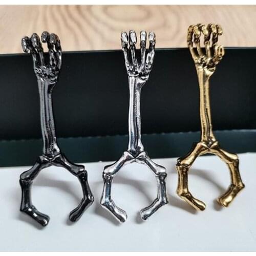 Adjustable Cigarette Holder Clip Finger Hand Smoking Metal Ring Bracket 1pc Hand Bone Smoking Ring Cigarette Holder