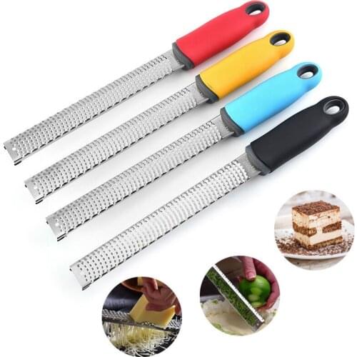 Cheese Grater Lemon Zester with Protect Cover Stainless Steel Kitchen Grater Slicer Non-Slip Cheese Shredder Kitchen Gadget
