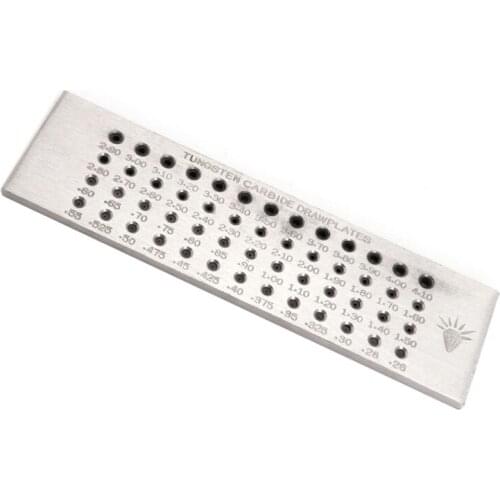 52 Holes Tungsten Carbide Wire Drawplate for Jewelry Making Round 0.26-4.10mm AXYD