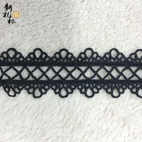 Hot sale Jewelry lace clothing accessories DIY bilateral jewelry water soluble lace polyester light bar code 3.2CM