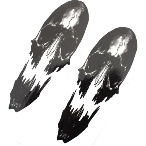 1Pair Universal Motorcycle Bike Front Fork Skull Zombie Decals Graphic Stickers for Moto Guzzi Kawasaki Honda Yamaha Harley