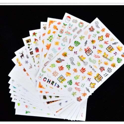1 Pcs nail sticker abstract smudge hyuna nail sticker art head strawberry flower nail sticker nail art nail decorations YZW-S001
