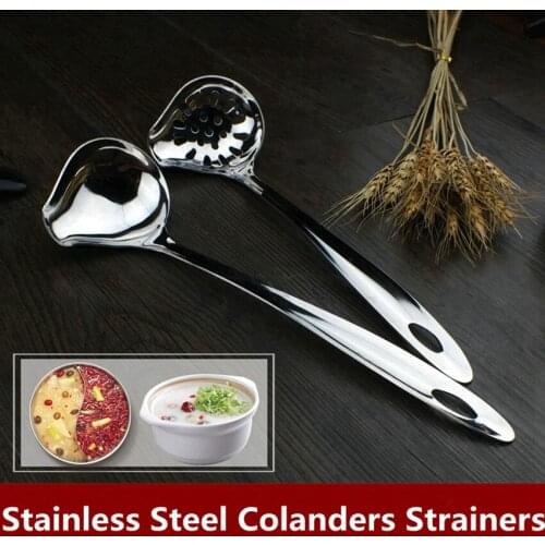 1PCS Stainless Steel Colanders Strainers Cooking Tools Dinnerware Duckbill Shape Soup Spoon Skimmer Porridge Filter