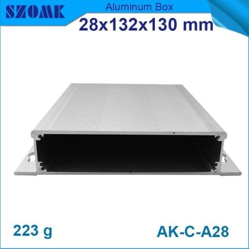 10pcs/lot chassis aluminium distribution box for projector 28(H)x132(W)x130(L) mm in silver color and anodizing and powder coat