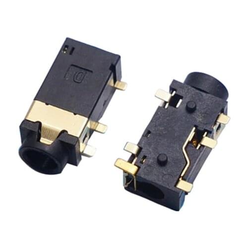 10PCS PJ-342 3.5MM Headphone jack socket female connector for Audio video 3+3 SMD 6P Good quality Free shipping