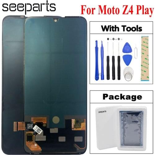 100% Test For Motorola Moto Z4 Play LCD Display Screen Display Touch Digitizer Screen glass Replacement For Moto Z4Play LCD