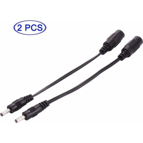 2PCS 5.5mm x 2.1mm Female to 3.5mm x 1.35mm Male Plug Socket DC Power Adapter Cable