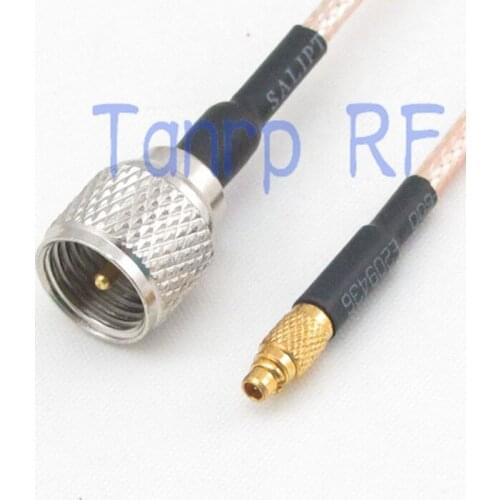 6in MMCX male plug to mini UHF male PL259 plug RF adapter connector 15CM Pigtail coaxial jumper cable RG316 extension cord