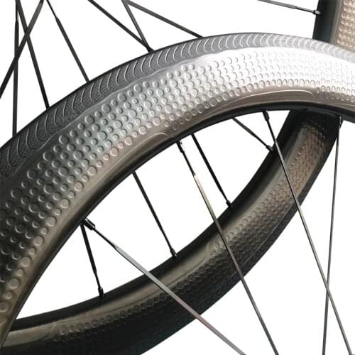 700c Carbon Road Wheels Dimple V Brake Wheelset High TG Golf Dimple Surface Rims Clincher Tubular Type Bike 58mm Dimple Wheels