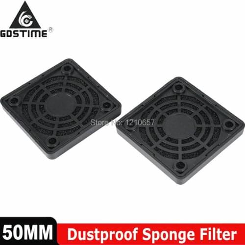2PCS LOT Dustproof 5cm 50mm Black PC Case Fan Dust Filter Guard Grill Protector Cover Plastic Computer Mesh