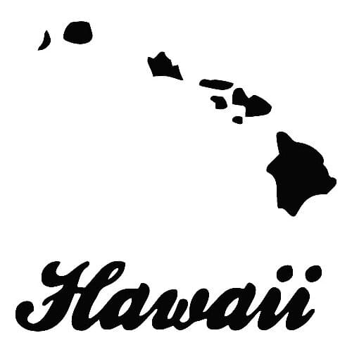 HAWAII Sign Car Decal Modern Vinyl Car Sticker Decor Black White L047
