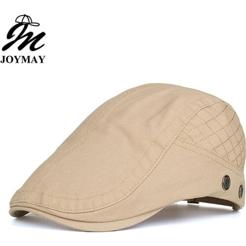 JOYMAY 2018 New Arrival Spring Autumn Berets Caps High quality Man Casual grid Peaked Cap Newsboy Hats Casquette Cap Y042