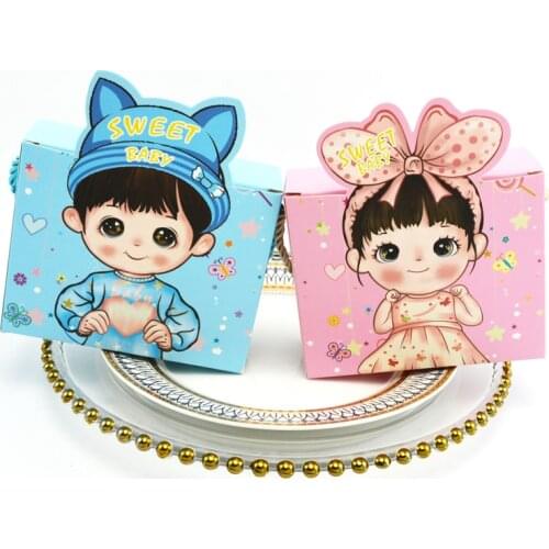 Creative Birthday Candy Box Souvenir Gift Paper Box Sweet Boy&girl Baby Shower Packaging Bags Birthday Party Favors Decoration