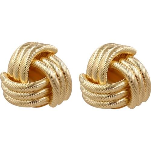 Mayjim Statement Fashion European American exaggerated Earrings Fashion creative geometric gold metal Earrings