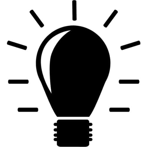 14.5cm*15.9cm Lightbulb On Good Idea Fashion Car-Styling Car Sticker Black/Silver S3-6654