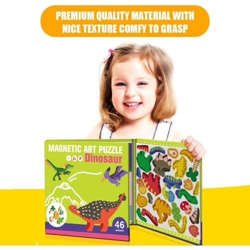 3 Types Magnetic Puzzles Board Animals Mix and Match Game for Creativity and Motor Skills learning Toys For Boys Girls