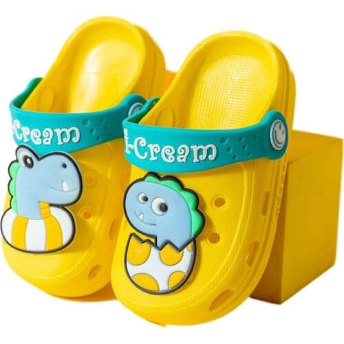 Boys And Girls Cartoon Sandals Slippers Childrens Hole Shoes Non Slip Soft Floor Boys And Girls Beach Sandals Soft Sole Non