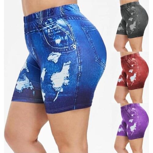 Stylish Women Shorts High Waist Ripped Elastic Jeans Slim Shorts Hot Minipants женские шорты ropa de mujer 2020